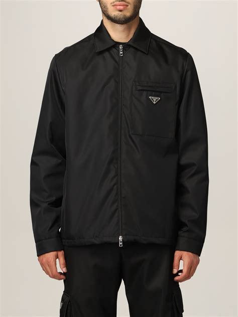 prada mens black coat|prada jacket men denim.